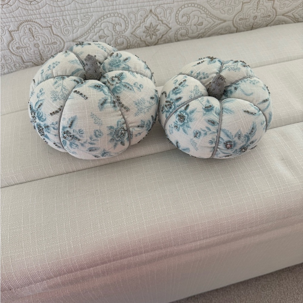 Floral Fabric Pumpkins Decor - Picture 2 of 7